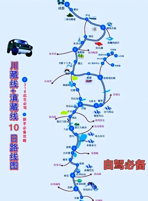 川藏线旅游攻略线路，318川藏线详细介绍